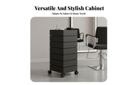 Salon Assistance Cart Space Saving Multi-Tier Storage Trolley Rolling Utility Cart Sturdy Mobile Storage Cabinet on Wheels