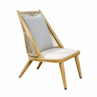 Single-Person Armchair Relaxing Design Woven Spine Armchair Comfortable Seating Sturdy Frame for Readers, Adults, Patio, Bedroom