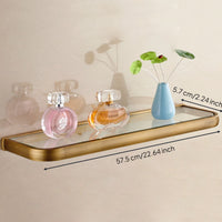 Brass towel rack wall-mounted organizer