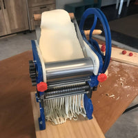 Hand Crank Noodle Machine Wooden Handle Noodle Roller Blue-Painted