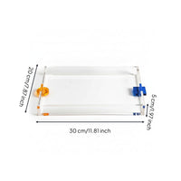 Rectangular Tray Raised Edge Tray Rectangular Acrylic Organizer Tray Vanity Tray Transparent Acrylic Construction Suitable for Living Room Display Kitchen Countertop Cosmetic Organization Book Shelf
