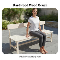 Rustic Rearrest Bench Sturdy Wood Bench Slatted Bench Distressed Finish Seating Crafted from Strong Wood Suitable for Homeowners Cafe Owners Rearyard Storefront Entryway