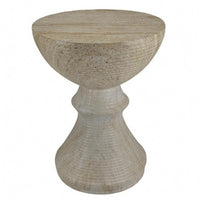 Pedestal Side Table Flat Tabletop Small Side Table Sturdy for Beside Sofa