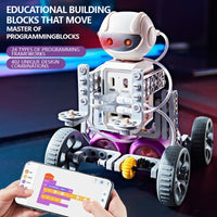Kids Programming Robot Building Blocks Physics Science Experiment Circuit Toy