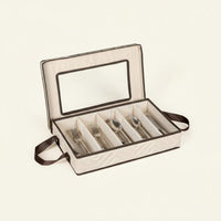 Cutlery Storage Box Portable Textile Flatware Organizer Easy to Clean Silverware Storage Case for Kitchen, Pantry