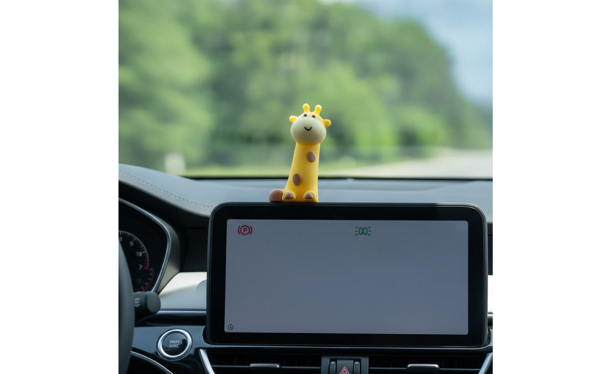 Cute Giraffe Dashboard Decoration Adorable Giraffe Ornament Miniature Dashboard Figure Mini for Drivers, Car Display Screen