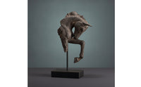 Horse Head Sculpture Weathered Equine Head Statue Naturalistic Tabletop Decor for Lobby