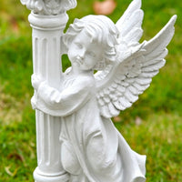2 Pieces Solar Angel Statue No Wiring for Yard, Patio