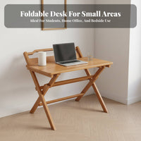 Foldable Computer Desk Folding Design foldable X-Frame Desk Space-Saving No Assembly Required for Remote Workers, Study Room
