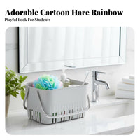 Portable Shower Basket Hollow Design Handled Drainage Basket Easy to Clean