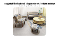 Armless Floor Sofa Module North African evoking Living Room Furniture Easy Assembly