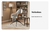 Upholstered Rotating Armchair Comfortable Seating Dining Chair Luxury Stylish High-Resilience Padding for Residents, Restaurant