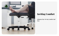 Adjustable Under-Desk Leg Rest Built-in Storage Rolling Padded Ottoman