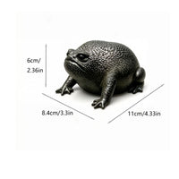 Resin Frog Statue Compact Shape Outdoor Decoration Weatherproof for Balcony