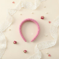 Soft Plush Headbands for Kids coral tan Brown