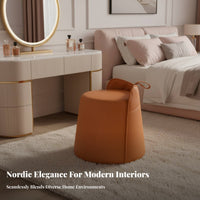 Round Pouf with Handle Light Luxury aesthetic Round Pouf Nordic Design for Cloakroom