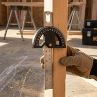 Adjustable Woodworking Square Multi Function 0-180 Degree Protractor
