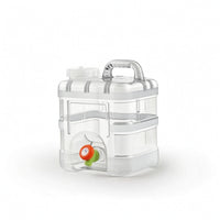 Water Container with Tube Wide-Mouth Square Water Container Rigid for Campers