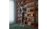 Versatile Folding Ladder Foldable Ladder Heavy-Duty Access Equipment for DIY Enthusiasts, Contractors, Household, Construction Site