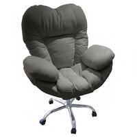Adjustable Height Cushioned Swivel Recliner Sofa-Like Comfort Recliner with Footrest Reclining Function Office Chair Ergonomic Design for Students, Homeowners, Bedroom, Study Room, Reading, Short Restping