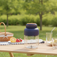 Portable Blender with Two Lids USB Rechargeable Electric Juicer Cup Handheld