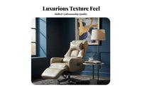 Reclining Chair with Footrest Lumbar Support Office Furniture 360° rotate Padded Armrests for People Working from Home, resting