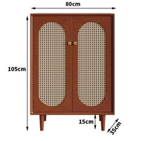 Wooden Footwear Organizer Solid Wood Frame Standing Storage Cabinet Retro Design Standing Shoe Rack for Homeowners, Families, Hallway, Living Room
