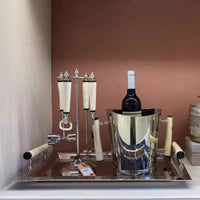 Imported Bone Handle Bar Tool Set with Ice Bucket