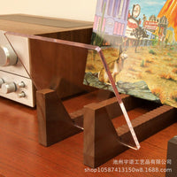 Solid Wood Vinyl Record Display Stand for Music Lovers