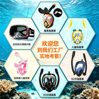 Diving Mask with Snorkel, Anti-Fog, Foldable, Full Dry, for Kids and Adults