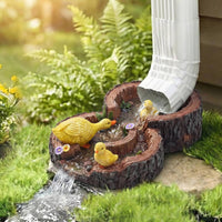 Duck Drain Ornament Creative Resin Duck Statue Realistic Design for Patio