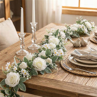 Artificial Rose Vine Spring Faux Flower Garland for Home and Wedding