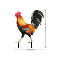 Metal Chicken Stake Weather Resistant Metal Chicken Yard Art Easy to Install