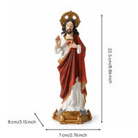 Religious Figurine White Figurine with Radiant Aura Collectible for Altar