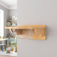 Mounted Cat Bed Perch and Wall-Mounted Modern Furniture, 15-Piece Solid Wood Activity Set with Scratching Surface for Large Cats to Rest and Play
