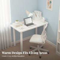 Single-Piece Tabletop Simple Computer Desk Stable Structure Computer Desk Thickened Desktop Minimalist Study Table Sturdy Construction for Students, Telecommute Workers, Teenagers, Dorm Room, Small Areas