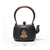 Cast Iron Teapot Traditional Tea Kettle with Infuser Heat-Retaining Tea Kettle with Removable Infuser