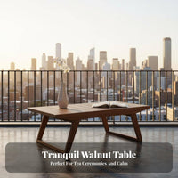 Japanese aesthetic Tea Table Hardwood Wood Construction foldable Floor Table