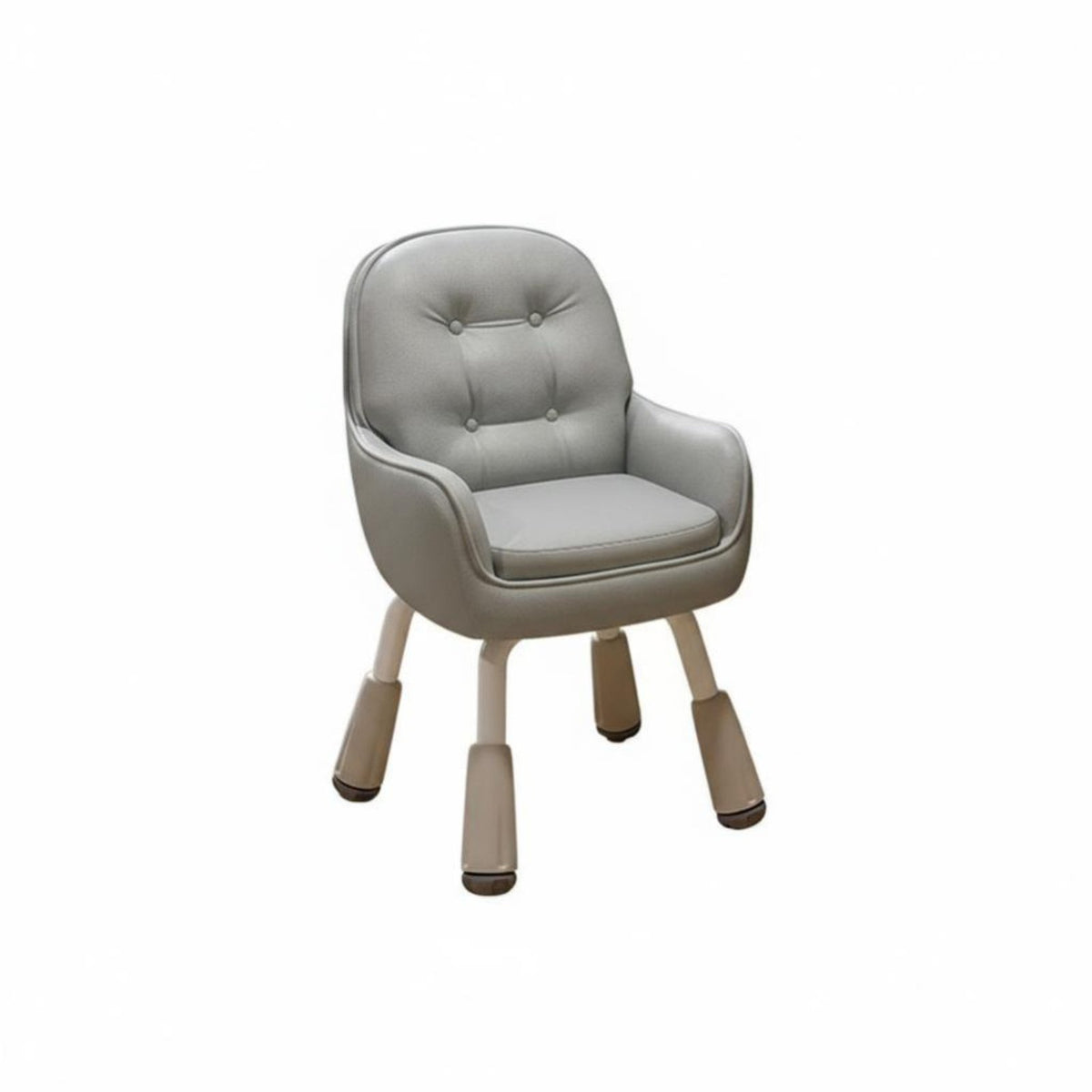 Armless wheeled Chair Comfortable Vanity Stool Space Saving for Bedroom, Students