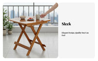 Square Foldable Table and Stool Set Foldable Portable Furniture Space-Saving Rounded Corners for Families, Apartment Dwellers