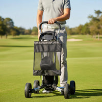 Sport Push Cart Storage Bag Drawstring Lock Sport Cart Mesh Bag Sports Accessory Easy Installation Thickened Bottom