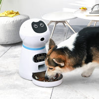 Automatic Pet Feeder Compact Pet Feeding Device with Voice Audio Module Removable Automatic Dry Food Dispenser for Home