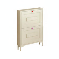 Space-Saving Slim Shoe Cabinet Sturdy Steel Construction Narrow Shoe Storage Cabinet Dustproof Large Capacity for Hallway