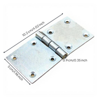 Sturdy Duty Galvanized Iron Hinge, Thickened Extended Flat Hinge, Commercial Cabinet Door, Weldable, Rust-Resistant, Furniture Hardware Accessory