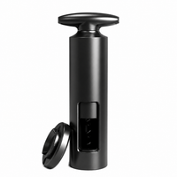 Automatic bottle opener with magnet, plastic, black