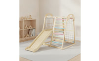 Climbing Frame with Slide Educational Indoor Playground with Slide Compact Wooden Activity Gym for Young Children, Children, Playroom, Nursery