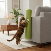 Wall-Mounted Cat Scratching Post and Climbing Shelf for Indoor Cats, Vertical Sisal Scratcher Toy