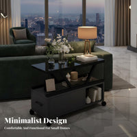 Rolling C-Table Space-Saving Wheeled C-Table Modern design for Seniors, Students