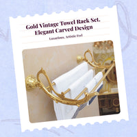 Rustproof gold wall towel rack