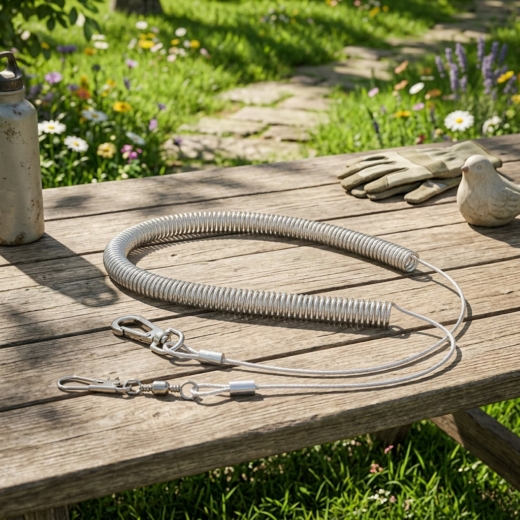 Parrot Flying Leash and Bite-Resistant Leash, Coiled Foot Loop Outdoor Accessory, Travel Training Tool for Large African Grey Macaws